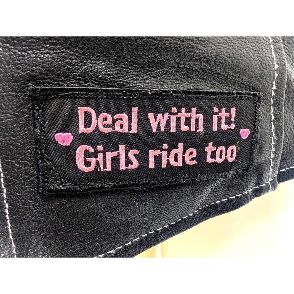 Milwaukee Vintage Leather Ladies Love to Ride Event Leather Vest - Size S black - Picture 6 of 16